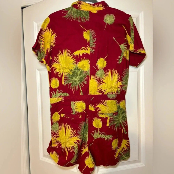 Free People Maroon Combo Malibu Romper NWT - Picture 4 of 7